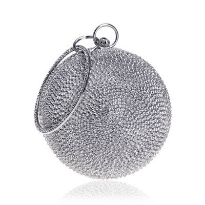 Ball Diamond Tassel Women Party Metal Crystal Clutches Evening Wedding Bag Bridal Shoulder Handbag Wristlets Clutch - Vimost Shop