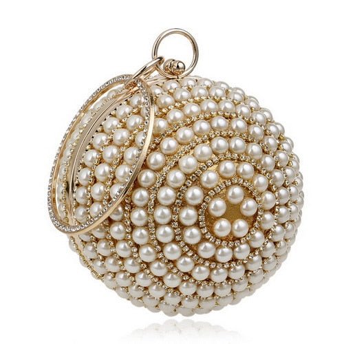 Ball Diamond Tassel Women Party Metal Crystal Clutches Evening Wedding Bag Bridal Shoulder Handbag Wristlets Clutch - Vimost Shop