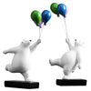 Balloon Bear Figurines For Interior Creative Resin Statue Nordic Home Decoration Wall Mount Modern Figurine Room Decoration - Vimost Shop