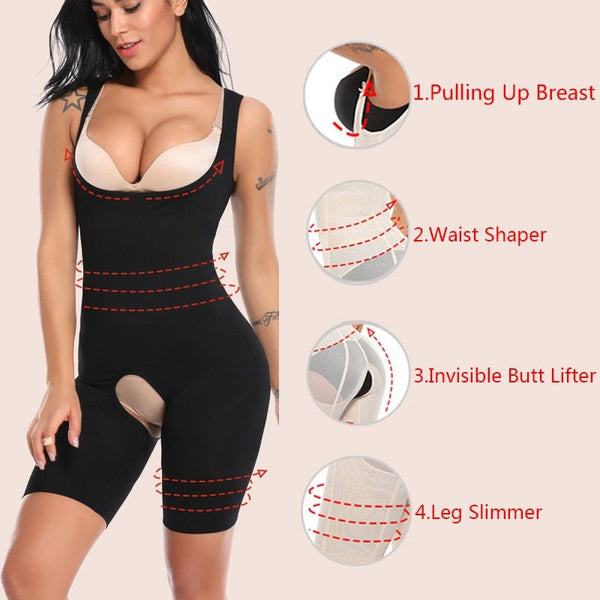 Bamboo Full Body Shaper Magic Tummy Slimming Corset Pulling Underwear Thigh Reducer Modeling Shapewear Butt Lifter - Vimost Shop