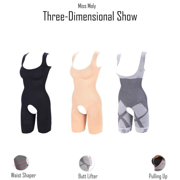 Bamboo Full Body Shaper Magic Tummy Slimming Corset Pulling Underwear Thigh Reducer Modeling Shapewear Butt Lifter - Vimost Shop