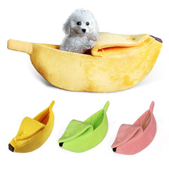 Banana Pet Dog Cat Bed Mat House Puppy Dog Cozy Puppy Kennel Warm Pet Basket Mat Beds Cat House Pet Supplies - Vimost Shop