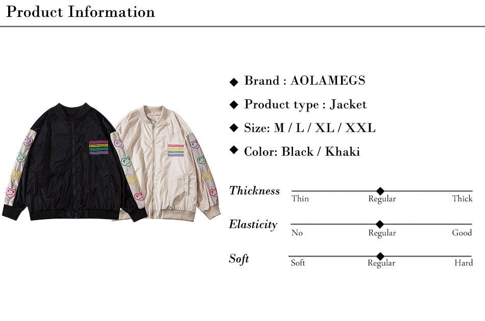 Baseball Jacket Men Colorful Heart Letter Embroidery Patchwork Bomber Coats Spring Fashion College Style Streetwear Men - Vimost Shop