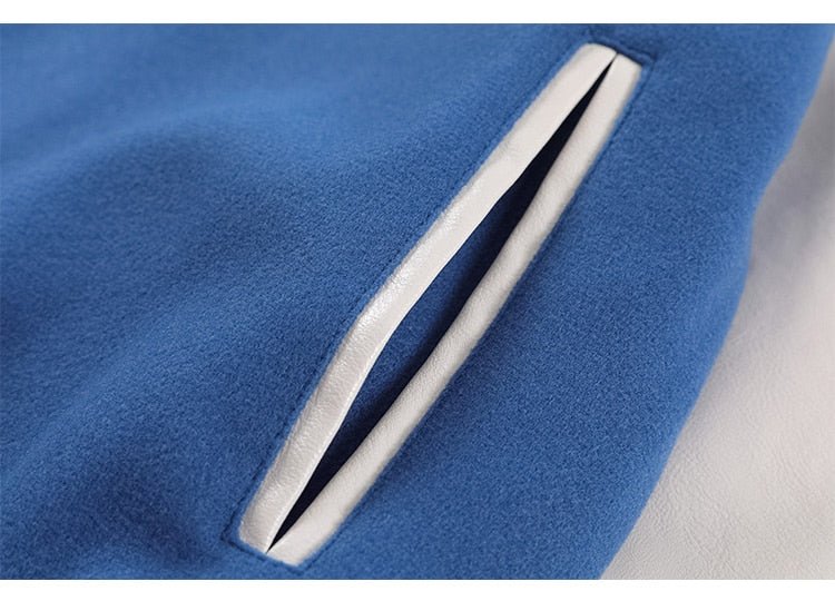 Baseball Jacket Men Furry Bear Patchwork Embroidery Letter Track Coats College Style Casual Outwears Couple Streetwear - Vimost Shop