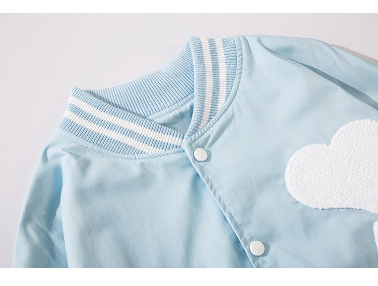 Baseball Jacket Men Leather Patchwork Furry Heart Patch Baggy Harajuku High Street Fashion All-match Bomber Coat Autumn - Vimost Shop