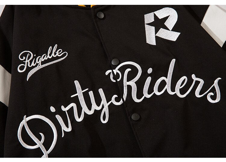 Baseball Jacket Men Star Letter Embroidery Patchwork Bomber Coats Autumn Retro Fashion High Street All-match Streetwear - Vimost Shop