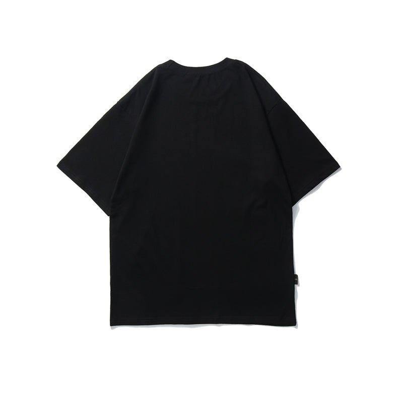 Bat Skull Print T Shirt Men Hip Hop T-Shirts Streetwear Summer Tshirt Short Sleeve Cotton Oversized Gray Tops Tees - Vimost Shop