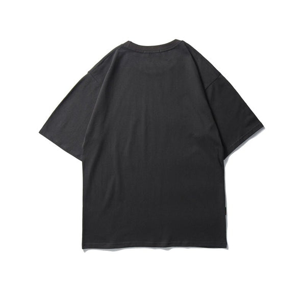 Bat Skull Print T Shirt Men Hip Hop T-Shirts Streetwear Summer Tshirt Short Sleeve Cotton Oversized Gray Tops Tees - Vimost Shop