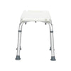 Bath Chair Bathroom Stool Aluminum Alloy Lift Bath Chair 8 Files PE Bench Rubber Mat White[US-W] - Vimost Shop