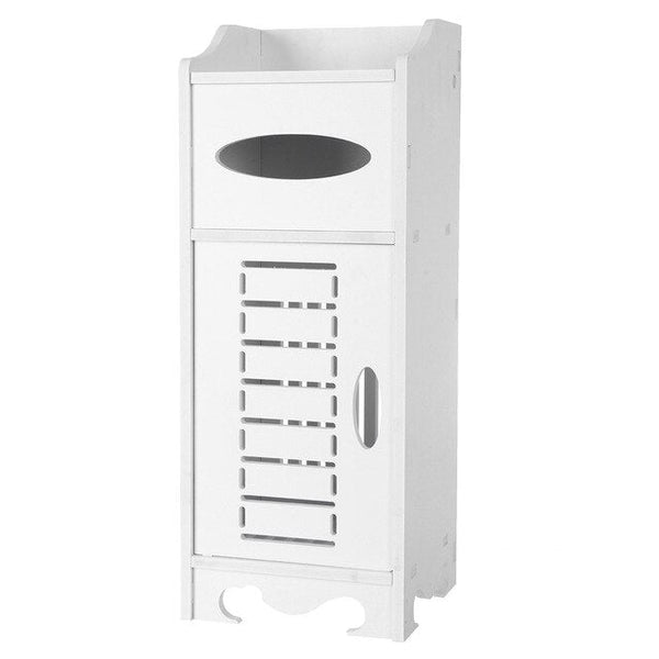 Bathroom Cabinet Single Door Waterproof Moisture-proof and Anti-corrosion Easy to clean Sturdy and Durable White[US-W] - Vimost Shop