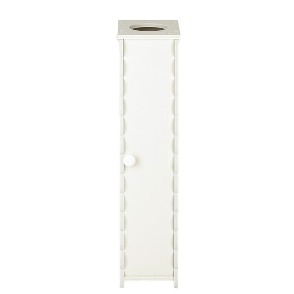 Bathroom Narrow Cabinet Paper Towel Storage Pvc 67.5cm High Waterproof Easy to Clean Easy assembly(16.5x19.5x67.5)cm White[US-W] - Vimost Shop