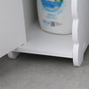 Bathroom Narrow Cabinet Paper Towel Storage Pvc 67.5cm High Waterproof Easy to Clean Easy assembly(16.5x19.5x67.5)cm White[US-W] - Vimost Shop