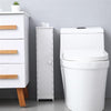Bathroom Narrow Cabinet Paper Towel Storage Pvc 67.5cm High Waterproof Easy to Clean Easy assembly(16.5x19.5x67.5)cm White[US-W] - Vimost Shop