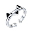 Beauty Hollow Paw Print 925 Sterling Silver Ring Open Adjustable Ring Pet Jewelry Creative Pierced Love Dog Cat Claw Ring - Vimost Shop