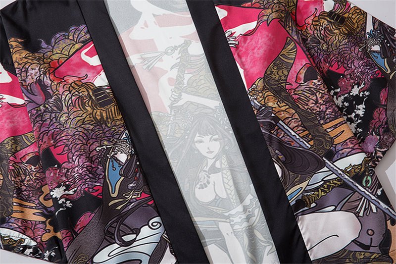 Beauty Samurai Traditional Kimono Japanese Anime Clothes Cardigan Cosplay Men Women Yukata Female Shirt Blouse - Vimost Shop