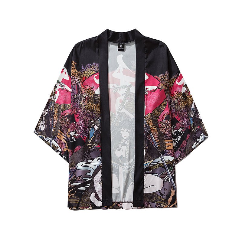 Beauty Samurai Traditional Kimono Japanese Anime Clothes Cardigan Cosplay Men Women Yukata Female Shirt Blouse - Vimost Shop