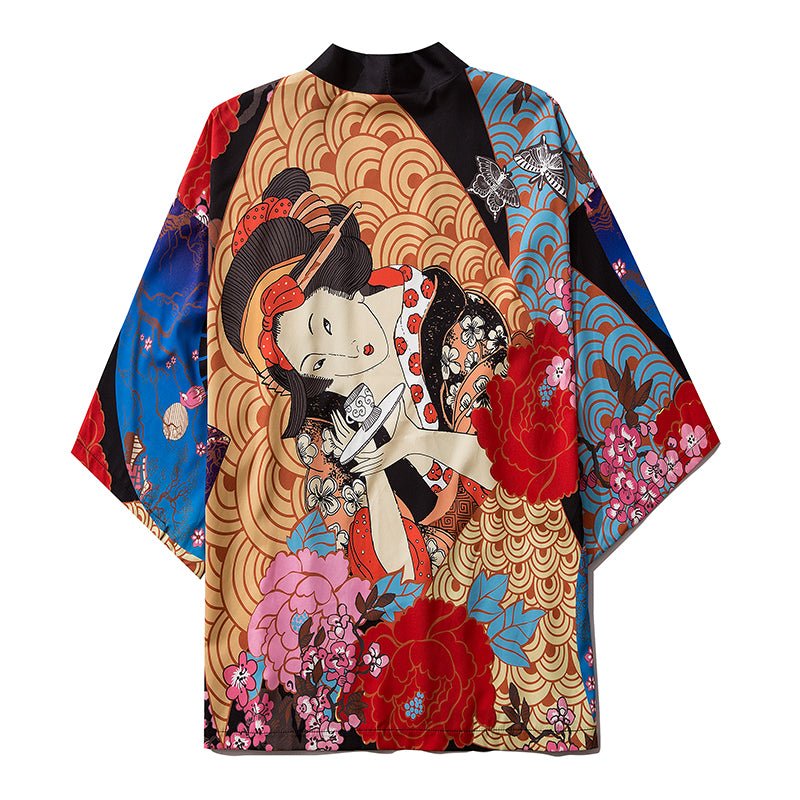 Beauty Samurai Traditional Kimono Japanese Anime Clothes Cardigan Cosplay Men Women Yukata Female Shirt Blouse - Vimost Shop