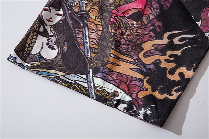 Beauty Samurai Traditional Kimono Japanese Anime Clothes Cardigan Cosplay Men Women Yukata Female Shirt Blouse - Vimost Shop