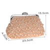 Beded women evening bags diamonds shell lady small day clutches party dinner wedding bridal hollow pearl handbags purse - Vimost Shop