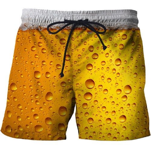 Beer cover Printed Beach Shorts Men Casual Board Shorts Vacation Quick Dry Shorts Swimwear Streetwear DropShip - Vimost Shop