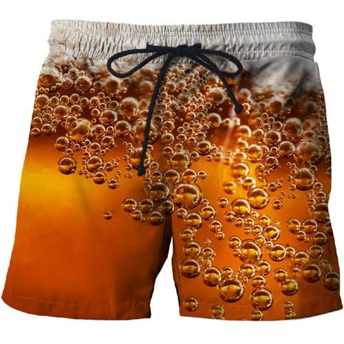 Beer cover Printed Beach Shorts Men Casual Board Shorts Vacation Quick Dry Shorts Swimwear Streetwear DropShip - Vimost Shop