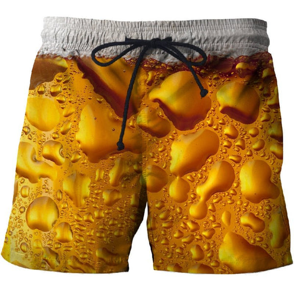 Beer cover Printed Beach Shorts Men Casual Board Shorts Vacation Quick Dry Shorts Swimwear Streetwear DropShip - Vimost Shop