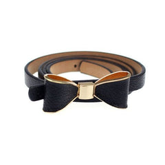 Belt For Women Elegant Fashion Candy Leather Belt Lady Skinny Butterfly Bow Waist Elastic Waistband Dress Accessories