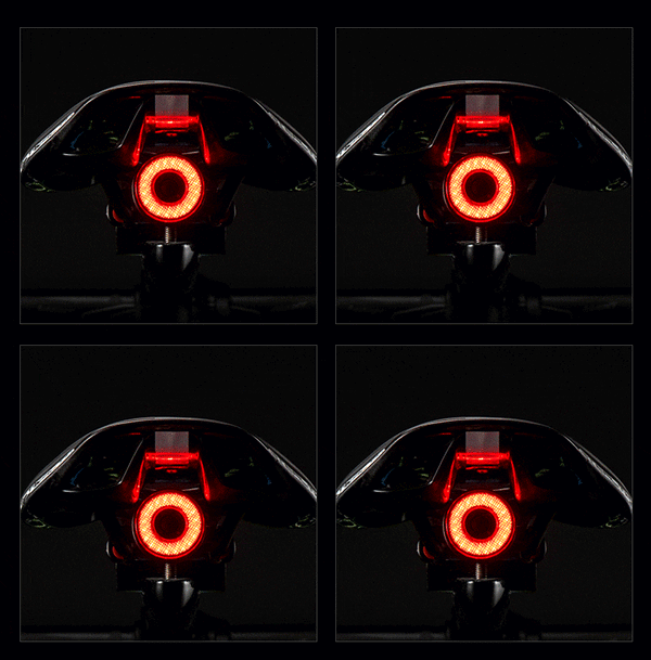 Bicycle Smart Auto Brake Sensing Light IPx6 Waterproof LED Charging Cycling Taillight Bike Rear Light Accessories Q5 - Vimost Shop