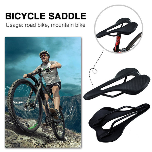 Bike Cushion Cycling Seat Nylon Fiber PU Leather Comfortable MTB Bicycle Saddle Portable Waterproof Cycling Elements - Vimost Shop