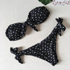 Bikinis Set Vintage Dot Print Tie Bowknot Strapless Swimwear Sexy - Vimost Shop