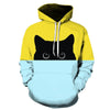 Black and white cat 3D Pouplar hoodie woman kawaii harajuku summer and fall casual top plus 6XL - Vimost Shop