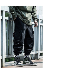 Black Cargo Pants Men Hip Hop Loose Pants Mens Spring Harem Pant Streetwear Harajuku Jogger Sweatpant Trousers M-4XL - Vimost Shop