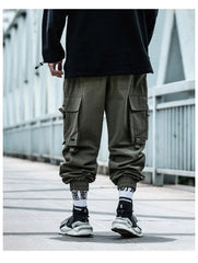 Black Cargo Pants Men Hip Hop Loose Pants Mens Spring Harem Pant Streetwear Harajuku Jogger Sweatpant Trousers M-4XL - Vimost Shop