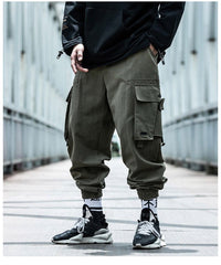 Black Cargo Pants Men Hip Hop Loose Pants Mens Spring Harem Pant Streetwear Harajuku Jogger Sweatpant Trousers M-4XL - Vimost Shop