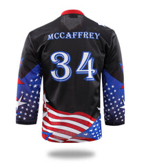 Black Design America Flag Hockey Jersey - Vimost Shop