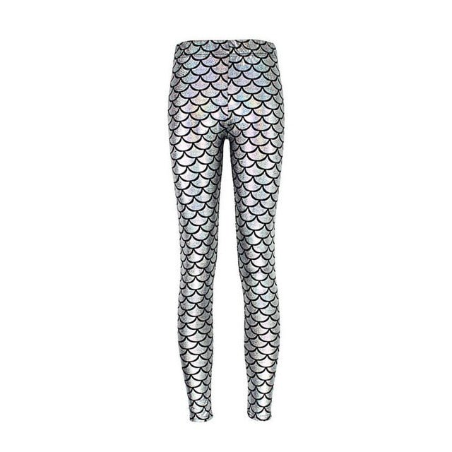 Black Milk Digital Print Women Mermaid Fish Scale Leggings - Vimost Shop