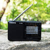 Black Portable Radio AM FM SW 12 Bands with DSP/MP3 Music Player and TF Card Slot Packed with Rechargeable Battery - Vimost Shop