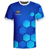 Blue Design Esports Round Tshirts With Name and Number - Vimost Shop