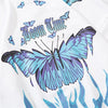 Blue Flame Butterfly Print Sweatshirt Streetwear Harajuku Pullover Autumn Black Sweat Shirt Hoodie Hip Hop Men Clothing - Vimost Shop