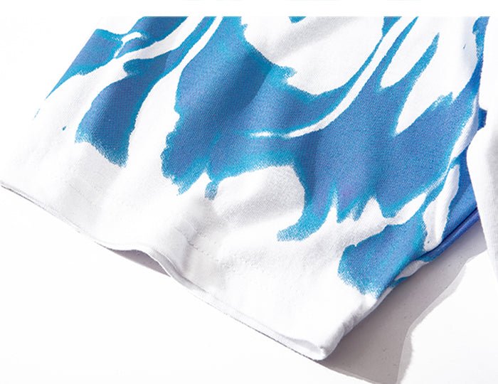 Blue Flame Butterfly Printed T Shirt Men Harajuku Streetwear Short Sleeve Casual Cotton Crew Neck Tees Shirt - Vimost Shop