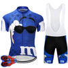 BLUE m TEAM PRO cycling jersey 9D pad bibs shorts set - Vimost Shop