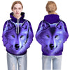 Blue rose Wolf Hoodies Men 3D Sweatshirts Harajuku Hoody Quality Pullover Streatwear Tracksuits hip hop tops - Vimost Shop