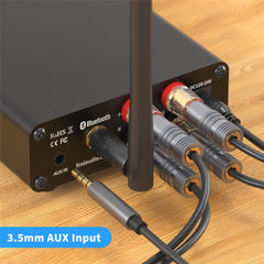 Bluetooth 2 Channel Sound Power Stereo Amplifier Mini HiFi Digital Amp for Speakers 50W BT10A Treble & Bass - Vimost Shop