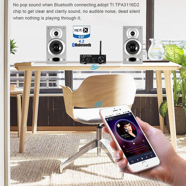 Bluetooth 4.2 Power Sound Amplifiers Subwoofer Amplifier Surround 50Wx2 Amplificador Audio Amp Home Theater - Vimost Shop