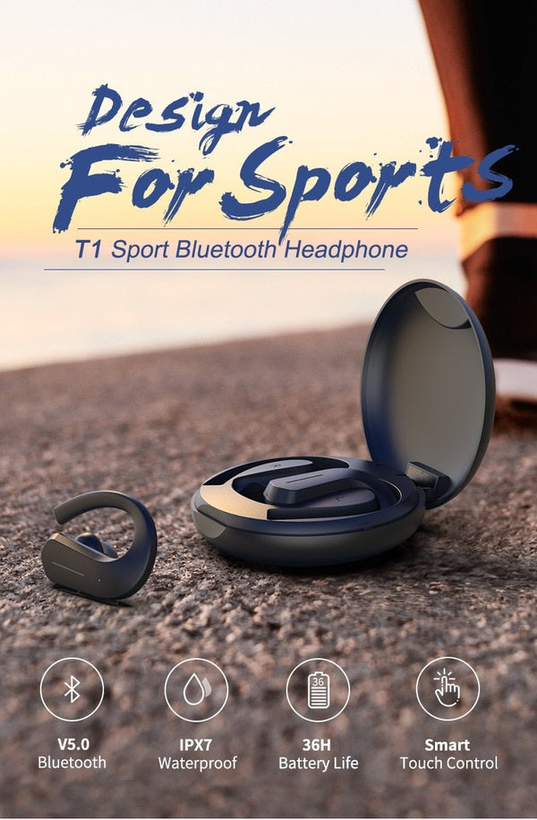 Bluetooth Headphones Sport 9D Stereo HiFi BT V5.0 Wireless Earphones IPX7 Waterproof 36Hrs Play-time Touch Control - Vimost Shop