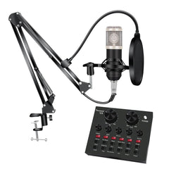 Bm 800 Studio Microphone Kits With Filter V8 Sound Card Condenser Microphone Bundle Record Ktv Karaoke Smartphone Microphone