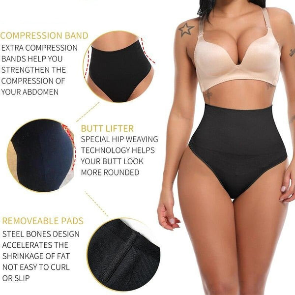 Body Shaper Waist Trainer Modeling Belt Slimming Underwear Tummy Control Shapers Thong Style Cincher Panty Shapewear - Vimost Shop