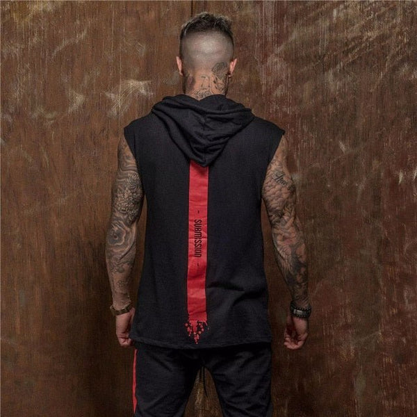 Bodybuilding Stringer Tank Top with hooded Mens Gyms Clothing Fitness Mens Sleeveless Vests Cotton Singlets Muscle Sports vest - Vimost Shop