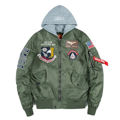 Bomber Men Badge Air Pilot MA-1 Men's Jacket Hip Hop Outwear - Vimost Shop