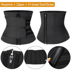 Boned Latex Waist Trainer Corsets for Women Weight Loss Body Trimmer Belt Slimming Shaper Workout Faja Compression Sweat Girdles - Vimost Shop